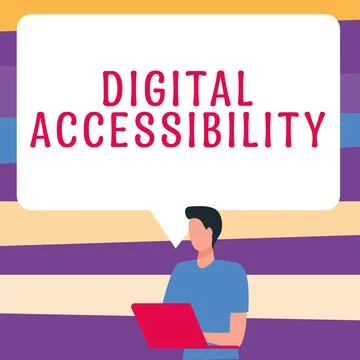 Handwriting text Digital Accessibility. Business idea electronic technology that Stock Illustration