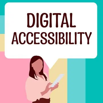 Handwriting text Digital Accessibility. Business showcase electronic technology Stock Illustration