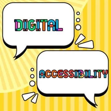 Handwriting text Digital Accessibility. Business approach electronic technology Stock Illustration