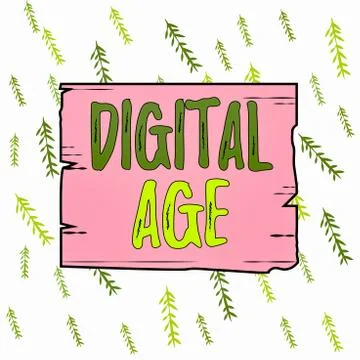 Handwriting text Digital Age. Concept meaning introduction of the イラスト素材