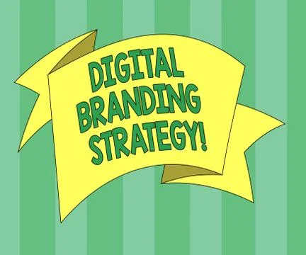 Handwriting text Digital Branding Strategy. Concept meaning develop a brand over 스톡 일러스트