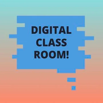 Handwriting text Digital Class Room. Concept meaning where student learning and Stock Illustration