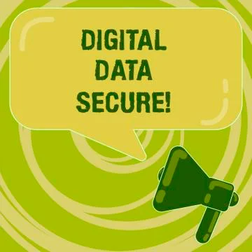 Handwriting text Digital Data Secure. Concept meaning prevent unauthorized Illustrazione stock
