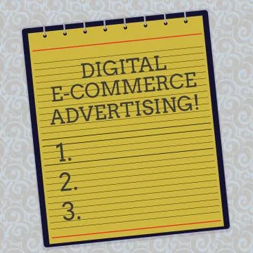 Handwriting text Digital E Commerce Advertising. Concept meaning Trading of Illustrazione stock