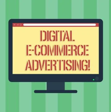 Handwriting text Digital E Commerce Advertising. Concept meaning Trading of Illustrazione stock