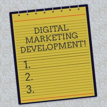 Handwriting text Digital Marketing Development. Concept meaning Leverage the Stock Illustration