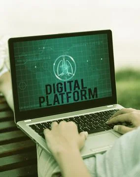 Handwriting text Digital Platform. Internet Concept marketing campaign or Stock-Fotos