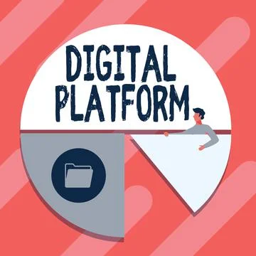 Handwriting text Digital Platform. Word Written on marketing campaign or Stock Illustration