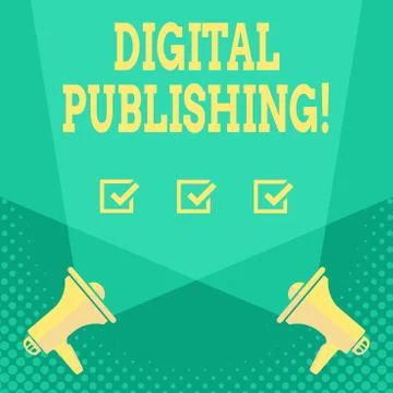 Handwriting text Digital Publishing. Concept meaning content that distributed Stock Illustration