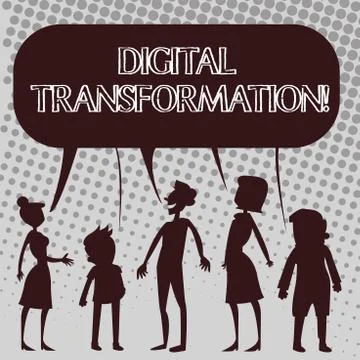 Handwriting text Digital Transformation. Concept meaning includes technology  스톡 일러스트