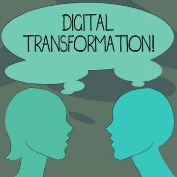 Handwriting text Digital Transformation. Concept meaning includes technology  库存插图