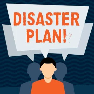 Handwriting text Disaster Plan. Concept meaning process or set of procedures  스톡 일러스트