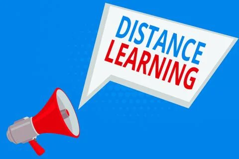 Handwriting text Distance Learning. Concept meaning educational lectures Stock Illustration