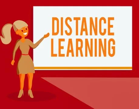 Handwriting text Distance Learning. Concept meaning educational lectures Stock Illustration