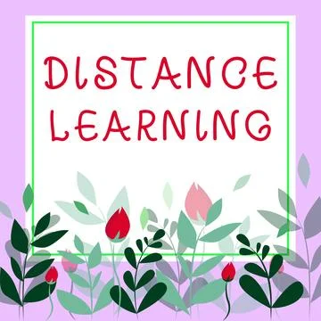 Handwriting text Distance Learning. Concept meaning educational lectures Stock Illustration