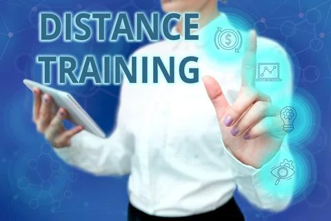 Handwriting text Distance Training. Internet Concept learning remotely without 스톡 사진