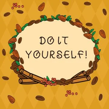 Handwriting text Do It Yourself. Concept meaning Make something by your own ways Stock Illustration