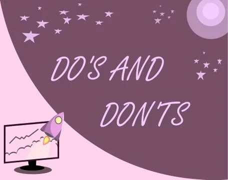 Handwriting text Do s is And Don t nots. Concept meaning Technologically Stock Illustration