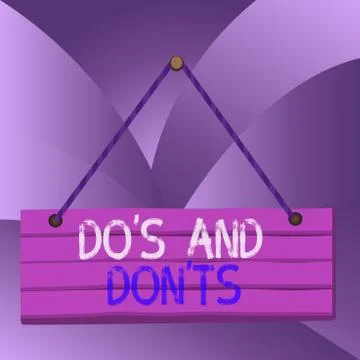 Handwriting text Do S And Don Ts. Concept meaning Technologically complication Stock Illustration