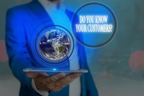 Handwriting text Do You Know Your Customers question. Concept meaning asking to Stock Photos