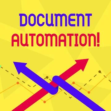 Handwriting text Document Automation. Concept meaning workflows that assist in Stock Illustration