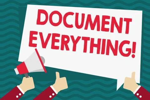 Handwriting text Document Everything. Concept meaning computer file that Stock Illustration