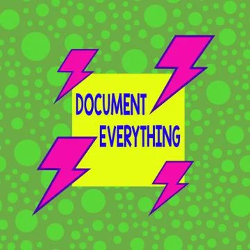 Handwriting text Document Everything. Concept meaning computer file that Stock Illustration