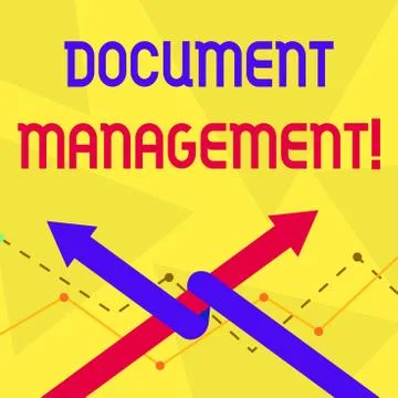 Handwriting text Document Management. Concept meaning Computerized Stock Illustration