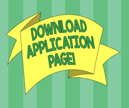 Handwriting text Download Application Page. Concept meaning computer is Stock Illustration