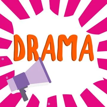 Handwriting text Drama. Internet Concept a state, situation, or series of events Stock Illustration