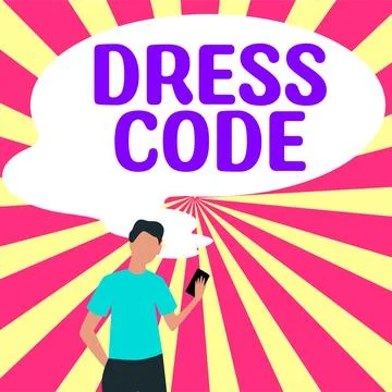 Handwriting text Dress Code. Conceptual photo an accepted way of dressing for a イラスト素材