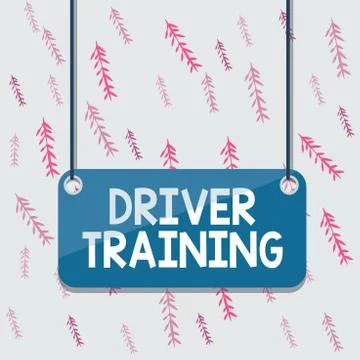 Handwriting text Driver Training. Concept meaning prepares a new driver to Stock Illustration