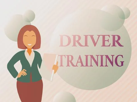 Handwriting text Driver Training. Concept meaning course of study that teaches イラスト素材