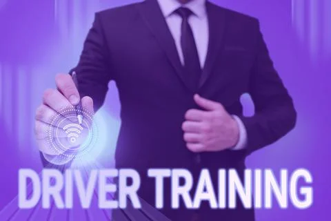 Handwriting text Driver Training. Conceptual photo prepares a new driver to Stock Photos