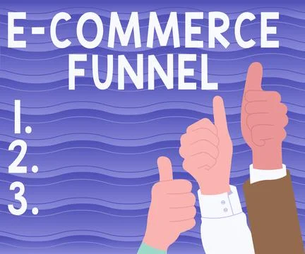 Handwriting text E Commerce Funnel. Business overview a tool used to optimise Stock Illustration