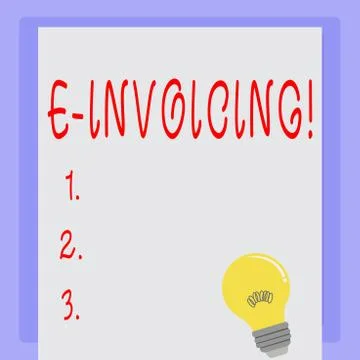 Handwriting text E Invoicing. Concept meaning Company encourages use of digital Stock Illustration