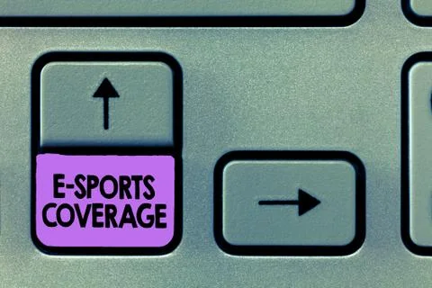 Handwriting text E Sports Coverage. Concept meaning Reporting live on latest Stock Photos