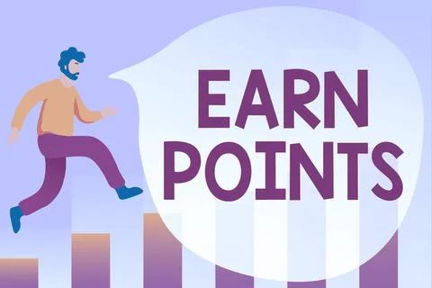 Handwriting text Earn Points. Concept meaning getting praise or approval for Stock Illustration