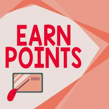 Handwriting text Earn Points. Conceptual photo collecting scores in order Stock Illustration
