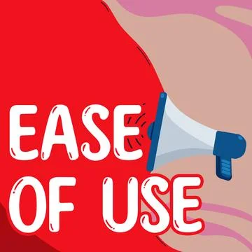 Handwriting text Ease Of Use. Business concept User friendly easy to operate Illustrazione stock
