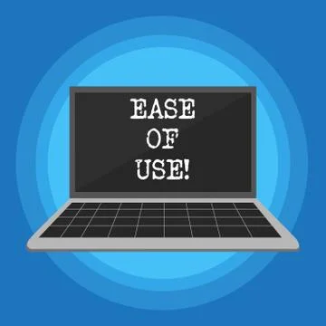Handwriting text Ease Of Use. Concept meaning User friendly easy to operate Illustrazione stock