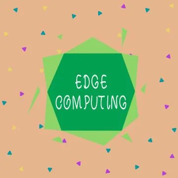Handwriting text Edge Computing. Concept meaning practice of processing data Stock Illustration