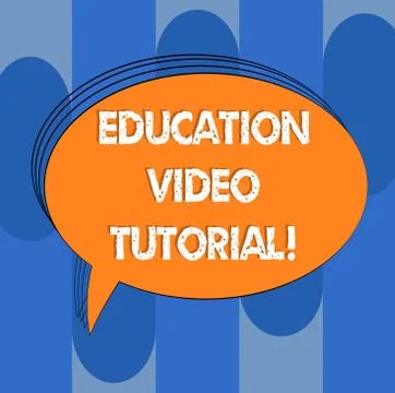 Handwriting text Education Video Tutorial. Concept meaning method of Illustrazione stock