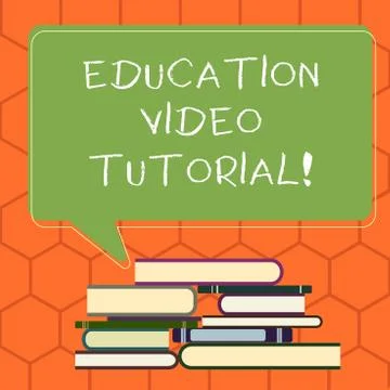 Handwriting text Education Video Tutorial. Concept meaning method of Stock Illustration