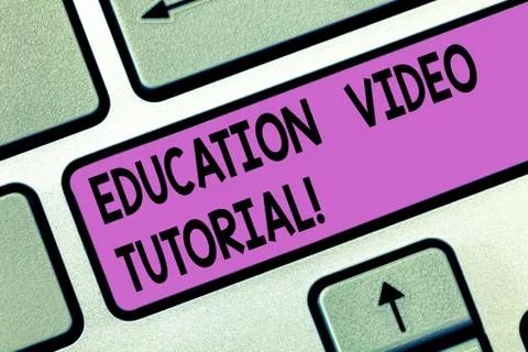 Handwriting text Education Video Tutorial. Concept meaning method of Stock Photos
