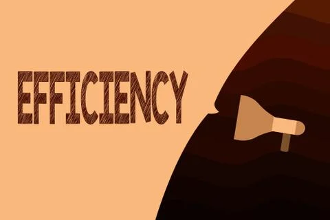 Handwriting text Efficiency. Concept meaning State or quality of being efficient Stockillustratie