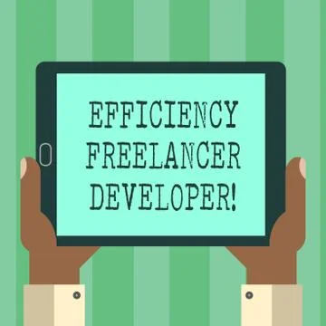 Handwriting text Efficiency Freelancer Developer. Concept meaning ensure 스톡 일러스트