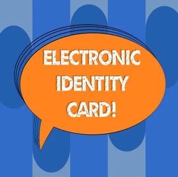 Handwriting text Electronic Identity Card. Concept meaning digital solution for Stock Illustration