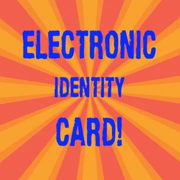 Handwriting text Electronic Identity Card. Concept meaning digital solution for Stock Illustration