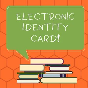 Handwriting text Electronic Identity Card. Concept meaning digital solution for Stock Illustration